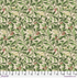Suffolk Holiday Arbutus Bay fabric by Morris & Co for FreeSpirit, featuring layered green leaves, small red berries, cream fruit motifs, and a warm neutral background.