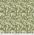 Suffolk Holiday LG Arbutus Bay 108 inch wide quilt backing fabric by Morris & Co, featuring layered green leaves, cream fruit motifs, red berries, and a warm neutral background.