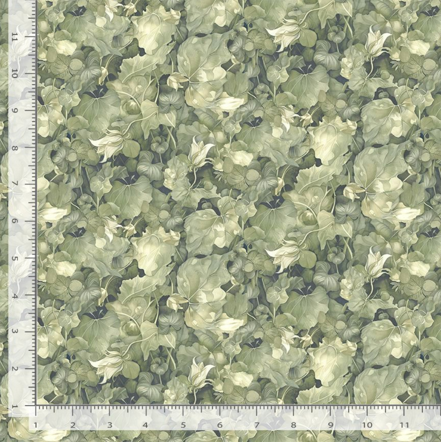 Lumiere - Packed Leaves Green Yardage