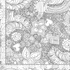 Doodle Floral White 108-inch wide quilt backing fabric by Charisma Horton for Timeless Treasures featuring black hand-drawn flowers, leaves, hearts, swirls, and doodles on a white background.