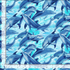 Playful Dolphins cotton fabric by Timeless Treasures featuring blue dolphins swimming through bright aqua ocean water.