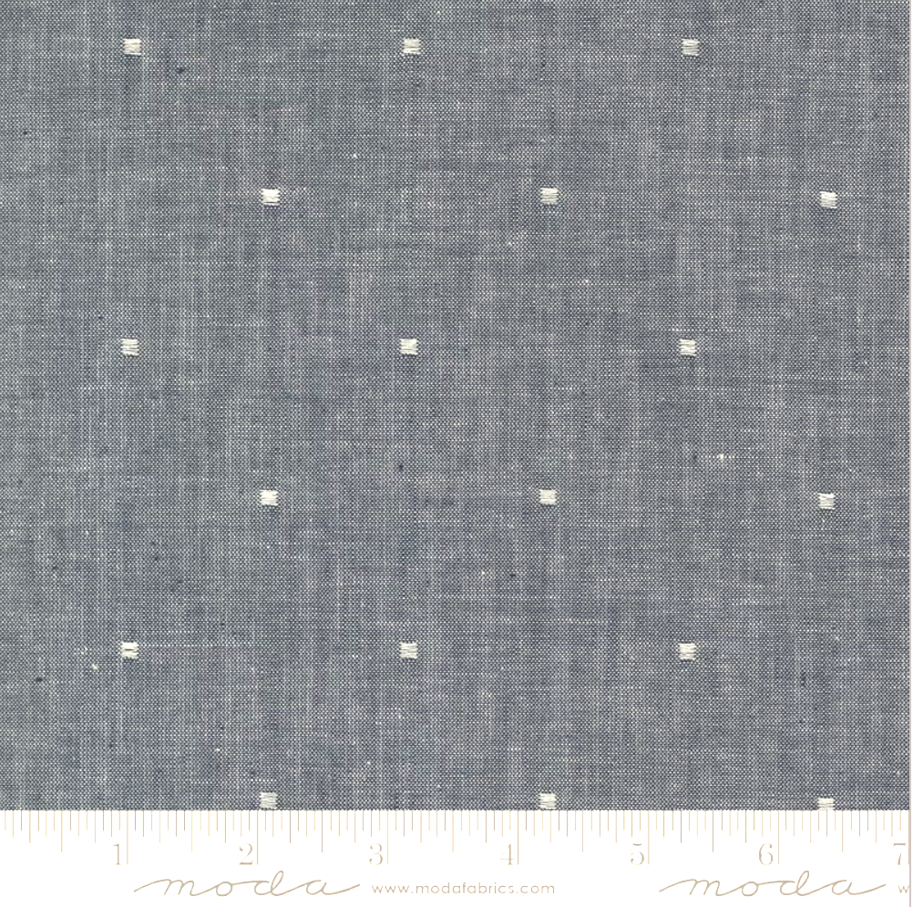 Vista Wovens Indigo - Square Dot Yardage
