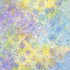 Foulard Dream Tonga Batik fabric by Timeless Treasures featuring scattered floral motifs in pale blue, lavender, yellow, mint green, and cream.
