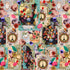 Paris Luck Patchwork digital print fabric by Villa Rosa Designs for Hoffman Fabrics featuring a Parisian collage of the Eiffel Tower, vintage postcards, bicycles, birds, florals, lace, and ornate frames on premium quilting cotton.