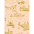 Les Fleurs - City Toile Peach Cotton Lawn Metallic Yardage