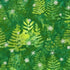 Artisan Batiks Evergreen Ice Sparkle Winter Forest Green premium cotton batik featuring evergreen trees, woodland deer, and metallic silver snowflakes by Lunn Studios for Robert Kaufman.