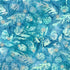Artisan Batiks Evergreen Ice Sparkle Frosted Pinecones Dusty Blue premium cotton batik featuring pinecones, evergreen needles, and metallic silver snowflakes in shades of dusty blue, aqua, teal, and icy turquoise by Lunn Studios for Robert Kaufman.