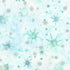 Artisan Batiks Evergreen Ice Sparkle Frosted Snowflakes Ice batik fabric featuring silver metallic snowflakes and icy blue starbursts on a soft white and pale blue hand-dyed batik background.