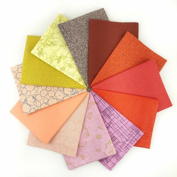 Palette Picks - Cheering Warm Palette Fat Quarter Bundle - 12 Fat Quarters