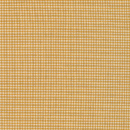 Crawford Gingham - Yarn Dyed 1/16 Inch Gingham Mustard Yardage