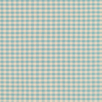 Crawford Gingham yarn dyed 1/8-inch blue and white cotton fabric by Sevenberry for Robert Kaufman, featuring a classic small gingham check, ideal for quilting, apparel, baby projects and home décor.