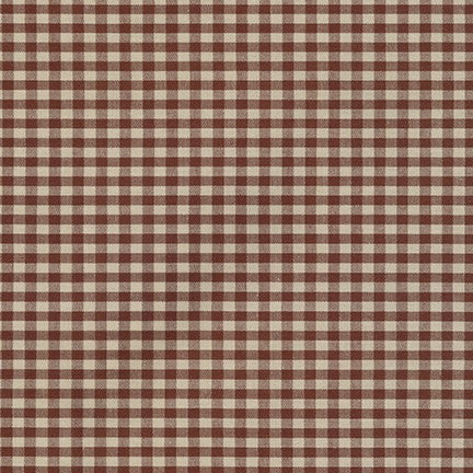 Crawford Gingham - Yarn Dyed 1/8 Inch Gingham Brown - Remnant