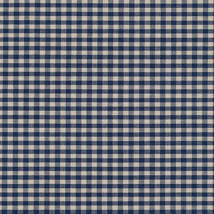 Crawford Gingham - Yarn Dyed 1/8 Inch Gingham Navy Yardage