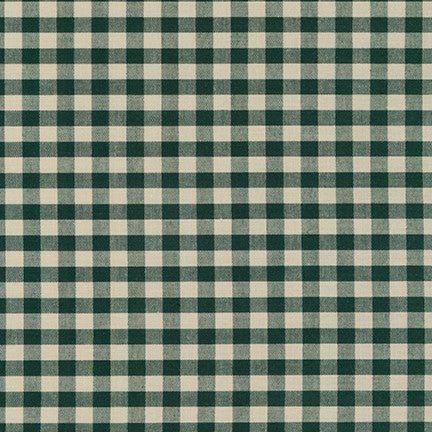 Crawford Gingham - Yarn Dyed 1/4 Inch Gingham Forest Yardage