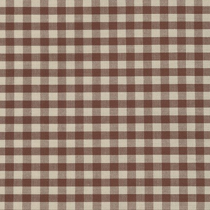 Crawford Gingham - Yarn Dyed 1/4 Inch Gingham Brown - Remnant