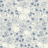 Crystal Lawn Daisy Outline Ivory premium Japanese cotton lawn fabric by Sevenberry for Robert Kaufman featuring delicate blue hand-drawn daisy outlines and botanical flowers on an ivory background.