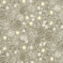 Crystal Lawn Daisy Outline Taupe Gray Japanese cotton lawn fabric by Sevenberry for Robert Kaufman featuring white outlined daisies with soft yellow centers on a taupe gray background.