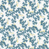 Crystal Lawn Vine Leaves White Japanese cotton lawn fabric by Sevenberry for Robert Kaufman featuring blue-green vine leaves with delicate yellow blossoms on a white background.