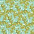 Crystal Lawn Vine Leaves Mint Japanese cotton lawn fabric by Sevenberry for Robert Kaufman featuring golden-green vine leaves with delicate white blossoms on a fresh mint background.