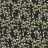 Crystal Lawn Vine Leaves Black Japanese cotton lawn fabric by Sevenberry for Robert Kaufman featuring taupe vine leaves with delicate white blossoms on a rich black background.