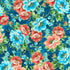 Decadent Garden - Florals Teal Metallic Yardage