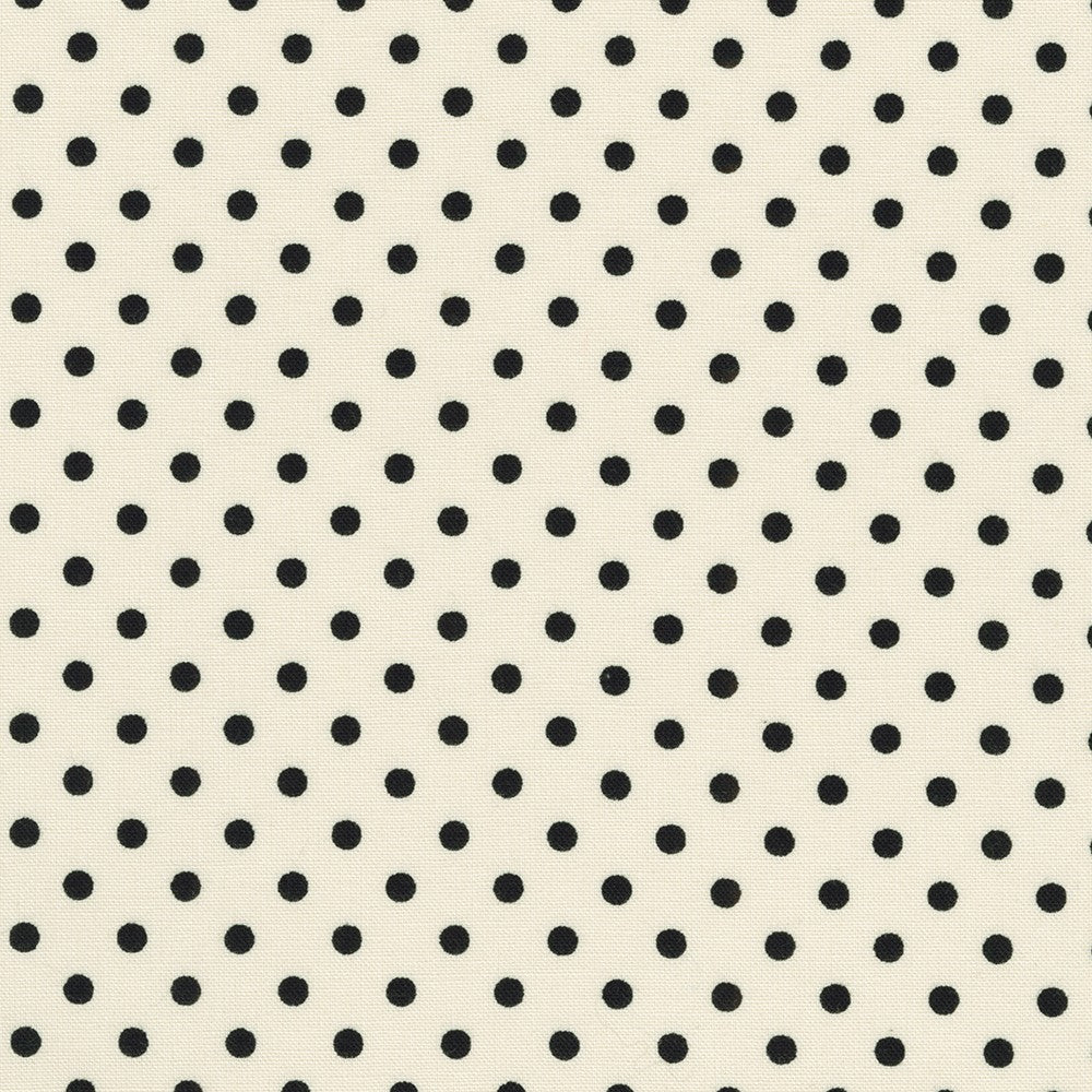 Sevenberry Dots-A-Lot - Black Dots on Ivory Yardage