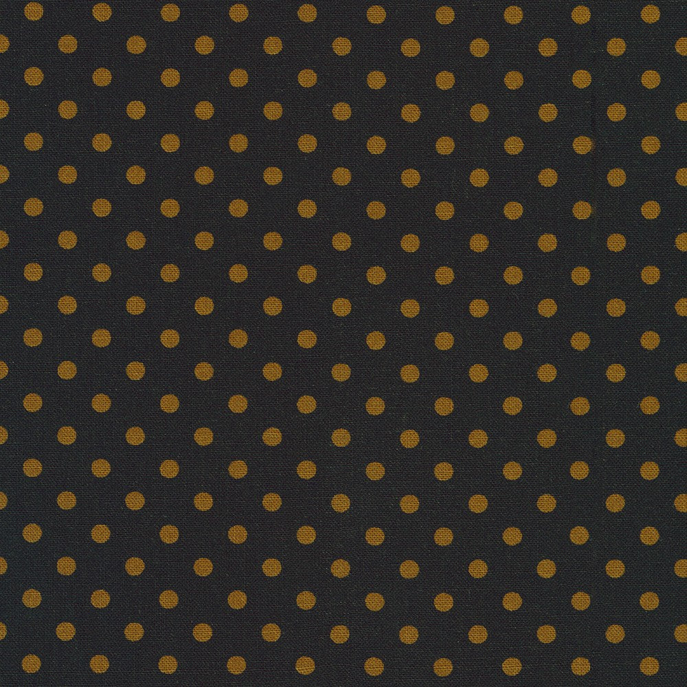 Sevenberry Dots-A-Lot - Brown Dots on Black - Remnant