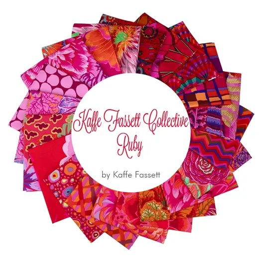 Kaffe Fassett Collective Classics Plus Ruby 5" Squares