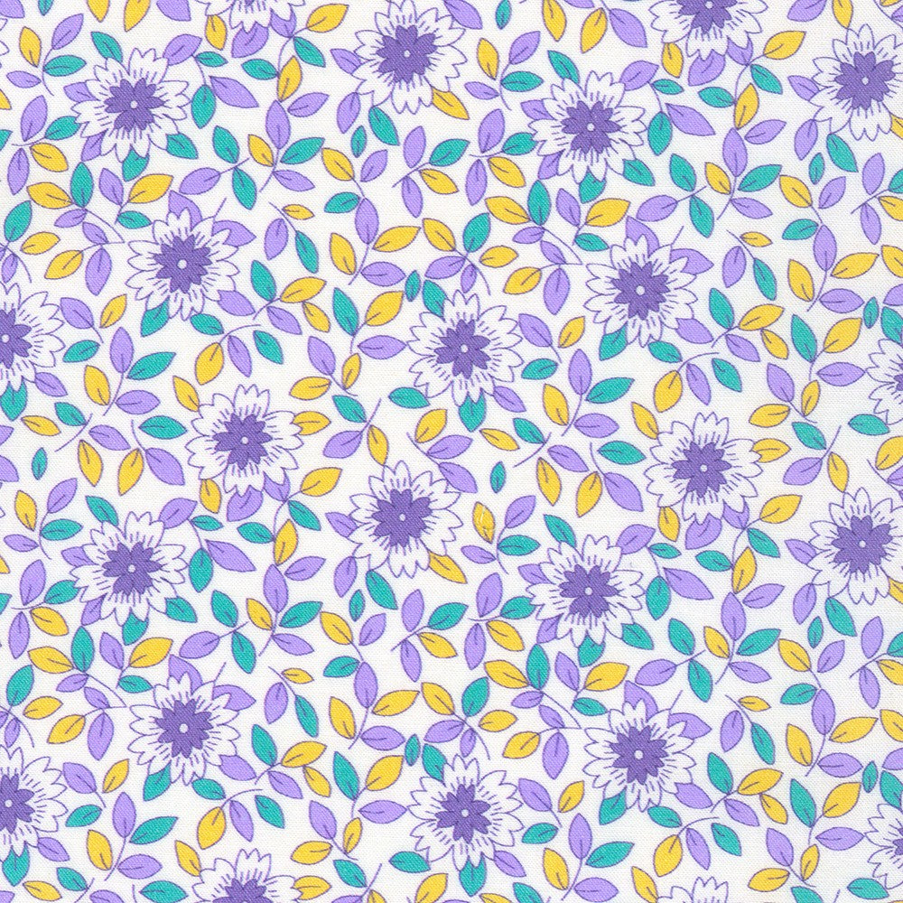 Flowerhouse - All A Flutter - Florals Lavender Yardage