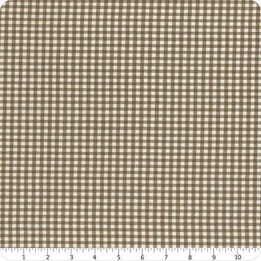 French General Woven Ginghams - Stone Pearl Check Yardage