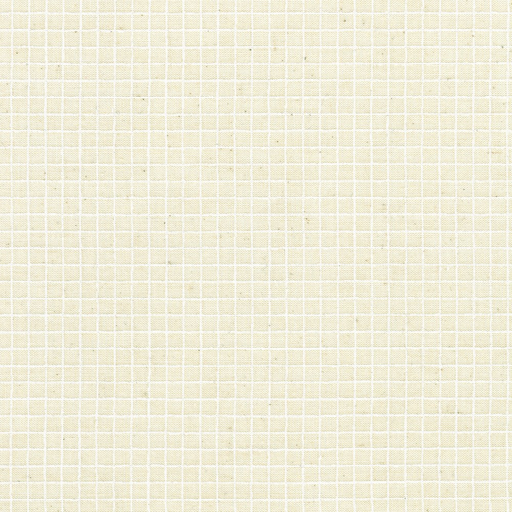 Gelato Grids White Japanese quilting cotton fabric by Sevenberry for Robert Kaufman featuring a subtle white grid pattern on a soft white background.