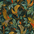 Golden Feathers Birds & Foliage Navy metallic quilting fabric by Studio RK for Robert Kaufman featuring elegant birds flying among leafy foliage on a deep navy background with shimmering gold metallic accents.