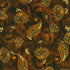 Golden Feathers Paisley Vine Redwood metallic quilting fabric by Studio RK for Robert Kaufman featuring elegant paisley vines and floral motifs on a deep redwood background with gold metallic accents.