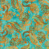 Golden Feathers Paisley Vine Aqua metallic quilting fabric by Studio RK for Robert Kaufman featuring elegant paisley vines and floral motifs on a vibrant aqua background with shimmering gold metallic accents.