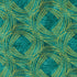 Golden Feathers Feather Swirls Teal Metallic quilting cotton fabric by Studio RK for Robert Kaufman featuring elegant gold metallic feather swirls on a rich teal background.