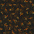Golden Feathers Feather Toss Mahogany Metallic quilting cotton fabric by Studio RK for Robert Kaufman featuring shimmering gold feather motifs on a rich mahogany brown background.