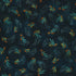 Golden Feathers Feather Toss Navy Metallic quilting cotton fabric by Studio RK for Robert Kaufman featuring shimmering metallic feather motifs in teal, gold, and copper on a deep navy background.