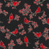 Holiday Charms - Birds Onyx Silver Metallic Yardage