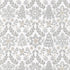 Holiday Flourish-Snow flower - Winter Foliage Dove Metallic Yardage