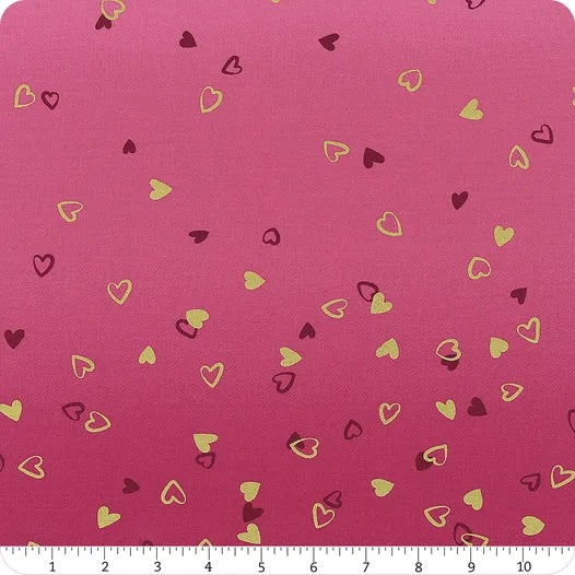 I Heart Ombre Metallic - Magenta Yardage