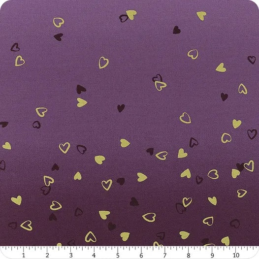 I Heart Ombre Metallic - Metal Aubergine Yardage