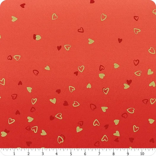 I Heart Ombre Metallic - Cherry Yardage