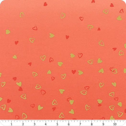 I Heart Ombre Metallic - Metal Geranium Yardage