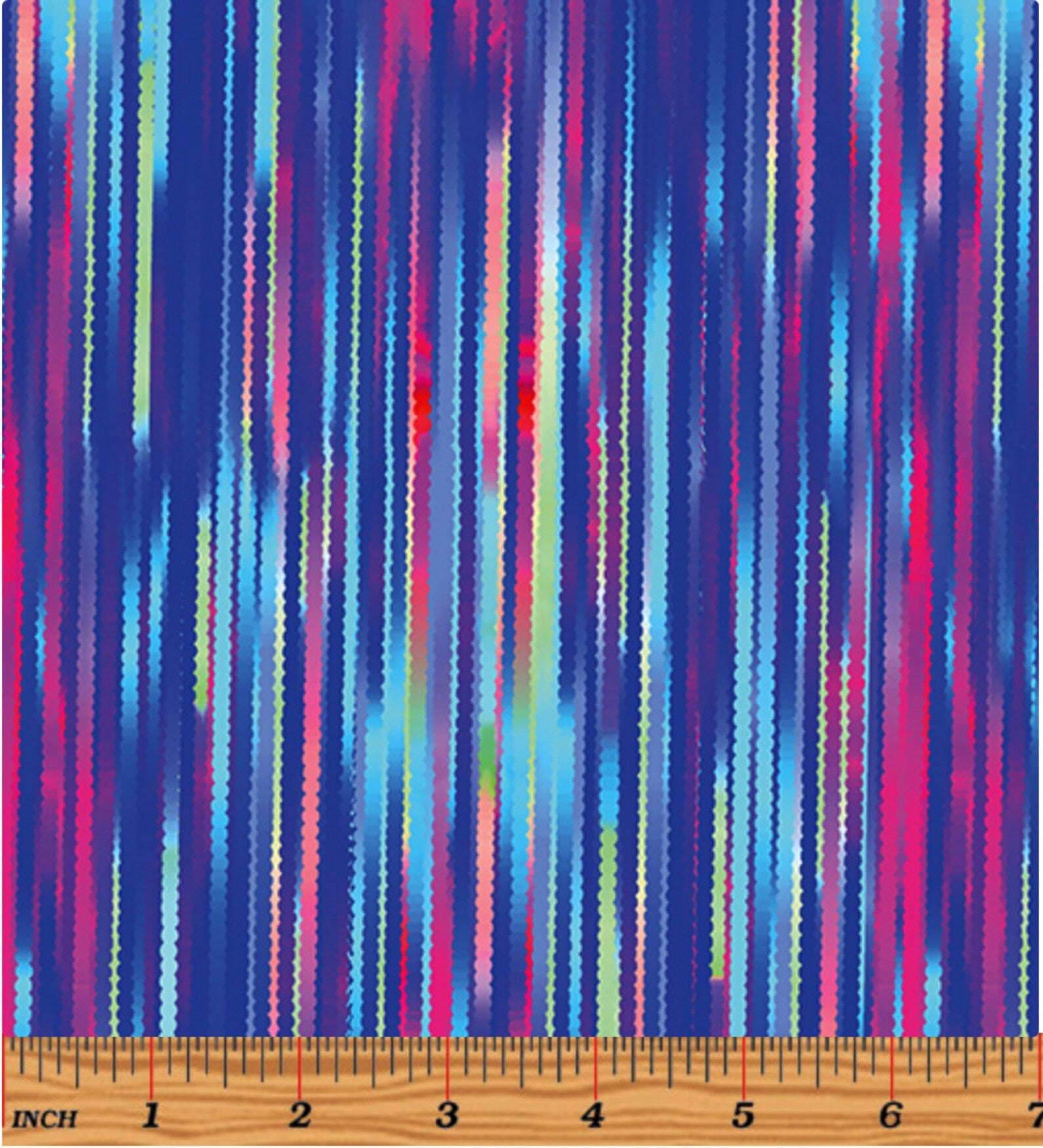 Luminous Blooms Cobalt Blue brushstroke pattern on cotton by Kanvas Studio for Benartex – vibrant blue with pink and red streaks