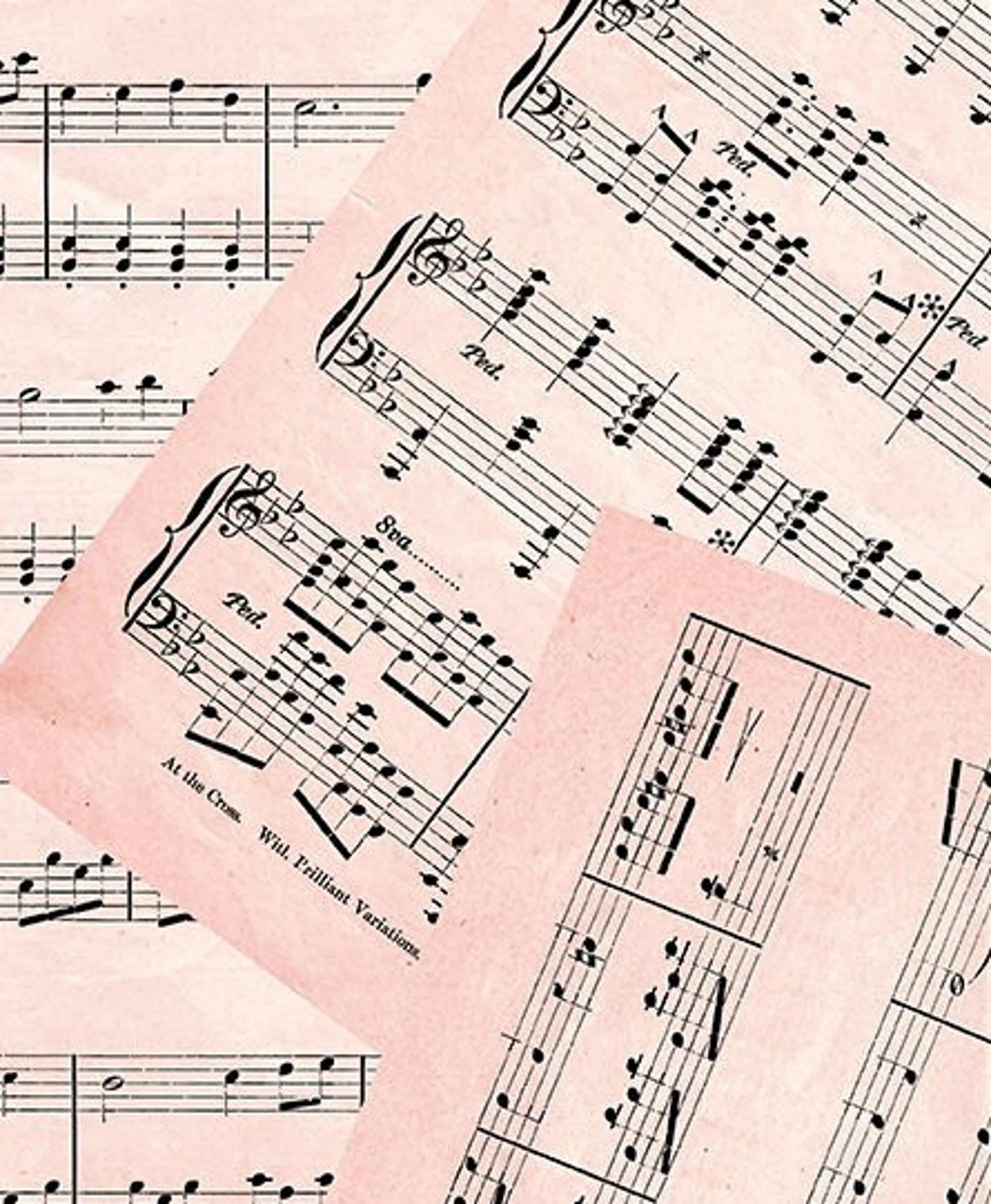 Art Journal - Music Blush Yardage