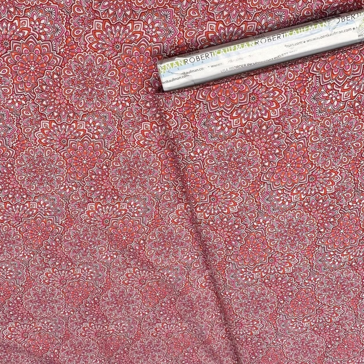 London Calling 11 Lawn - Floral Medallion Sorbet Yardage