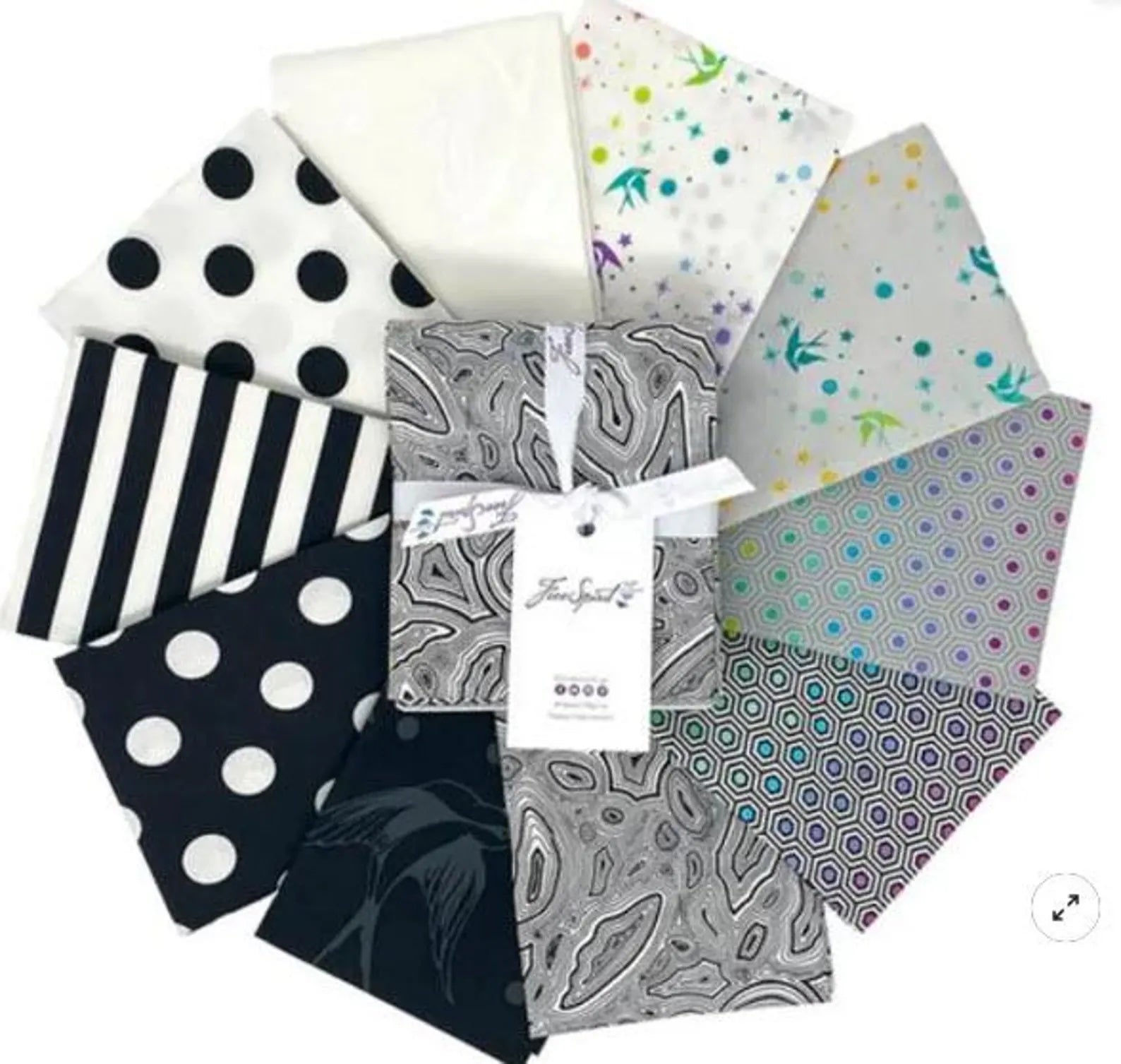 Tula Pink - True Colors - Graphite Fat Quarter Bundle - 10 Fat Quarters
