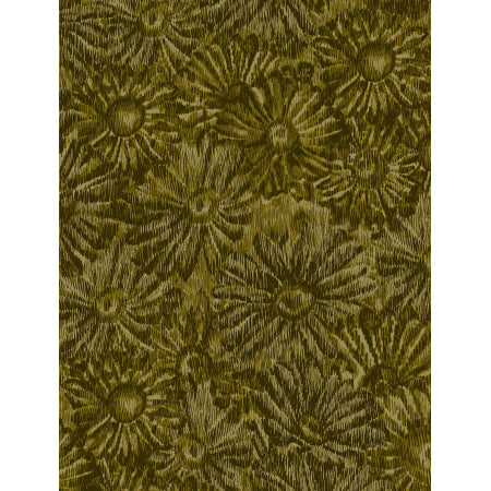 Andalucia - Daisies Olive Yardage