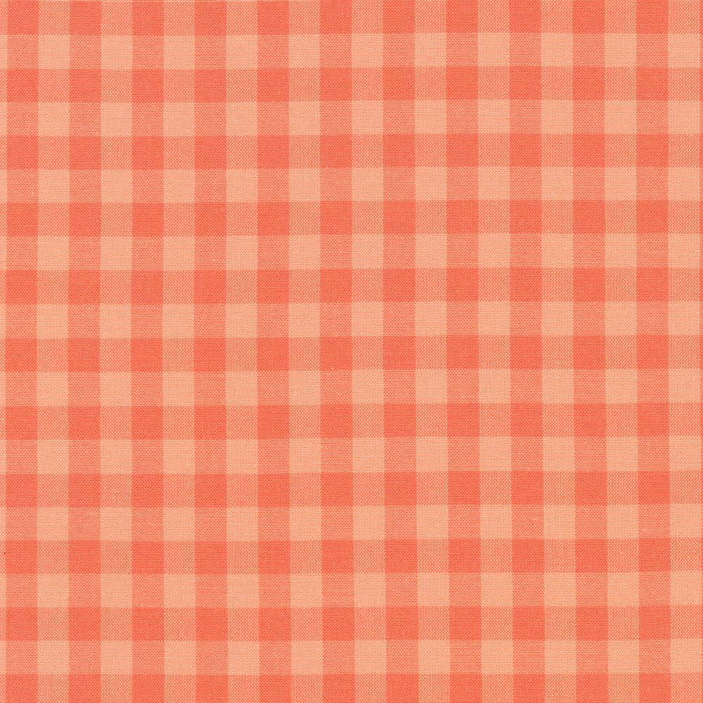 Kitchen Window Wovens - Yarn Dyed 1/2 inch Gingham Nectarine Yardage