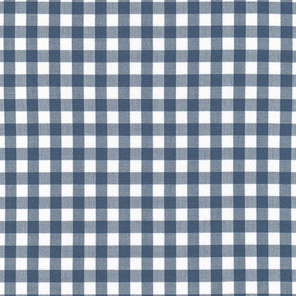 Kitchen Window Wovens - Yarn Dyed 1/2 inch Gingham Slate Yardage